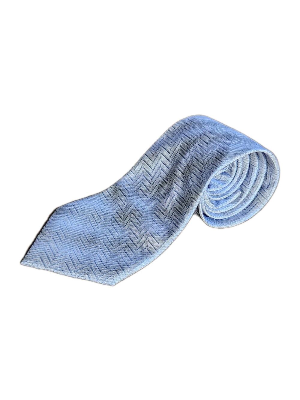 Vannucci Vintage Men's Pre-owned Italy Necktie Tie Blue 100% Silk Euc